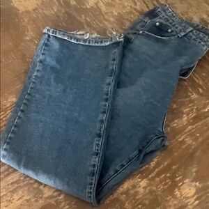 Commense Distressed Blue Straight Leg Jeans